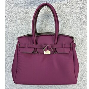 Save My Bag Handbag Miss Satchel Womens Purple  Lycra Lightweight Italy